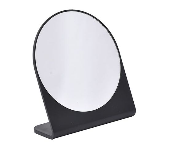 Miroir Sur Pied 1 Face En Métal Noir 17 X 19 Cm