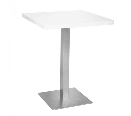 Table De Bar - Table Bistrot En Mdf Blanc - 60x60x75 cm