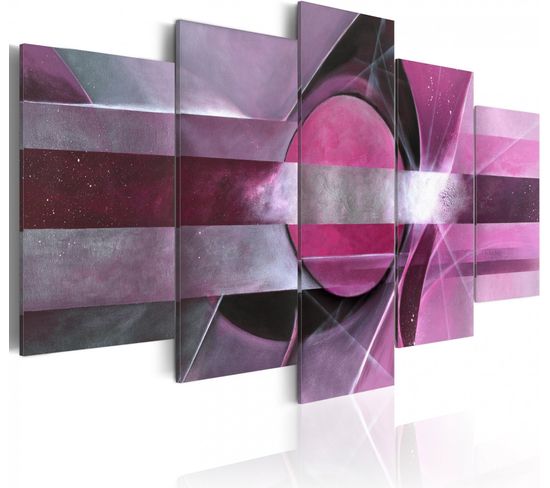 Tableau Violette D'abstraction 200 X 100 Cm