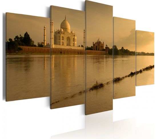 Tableau Le Légendaire Taj Mahal 200 X 100 Cm Beige