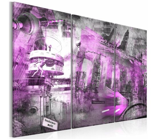 Tableau Berlin - Architecture (violet) 120 X 80 Cm Violet