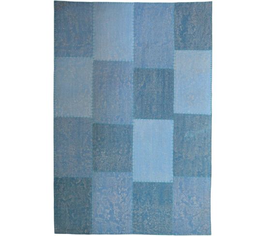 Tapis Fait Main 110 Lyrical Multicolore Bleu 160 X 230 Cm Bleu