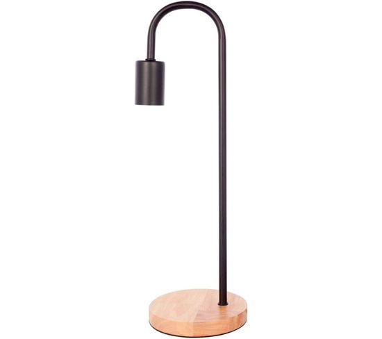 Lampe De Chevet Métal Noir 15x15x47cm