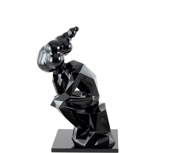 Sculpture Résine Noir 28x17x47 cm