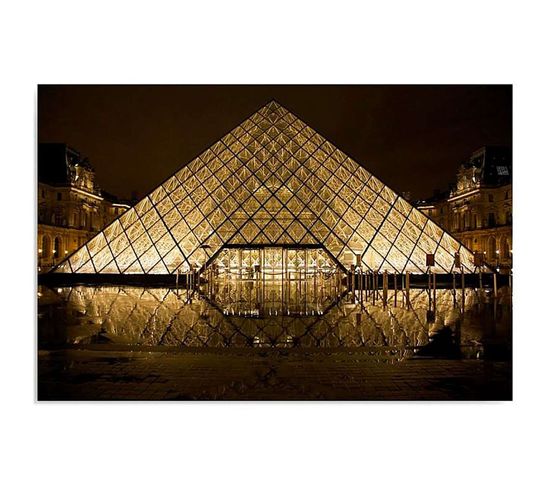 Tableau Pyramide Du Louvre 2 80 X 60 Cm Transparent