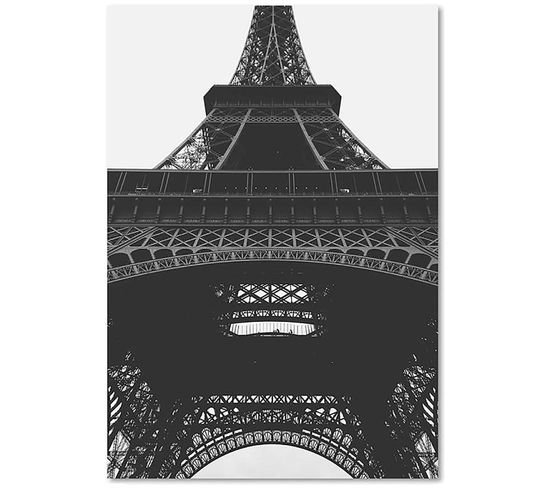 Tableau Tour Eiffel 8 70 X 100 Cm Noir