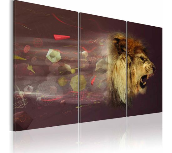 Tableau Lion (abstraction) 90 X 60 Cm