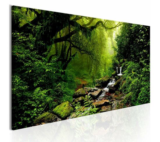 Tableau La Forêt De Conte De Fées 135 X 45 Cm Vert