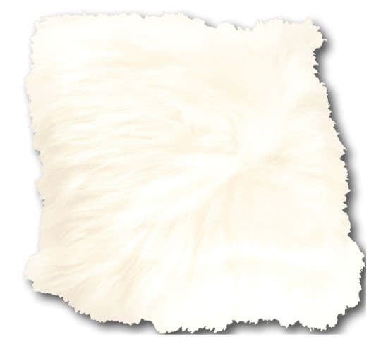 Coussin Peau De Mouton Blanc 35x35