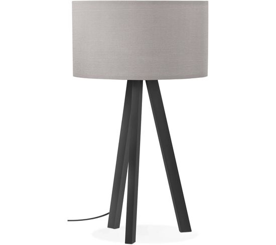 Lampe De Table Résine Gris 36x36x64cm