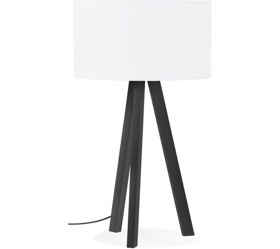 Lampe De Table Résine Blanc 36x36x64cm