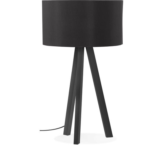 Lampe De Table Résine Noir 36x36x64cm