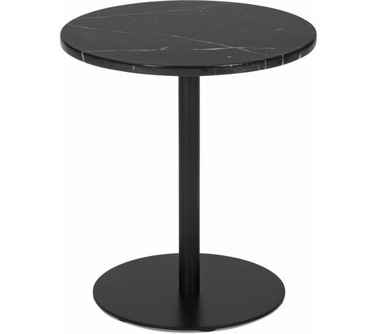 Table Basse Design Ronde Couleur Noir D45cm