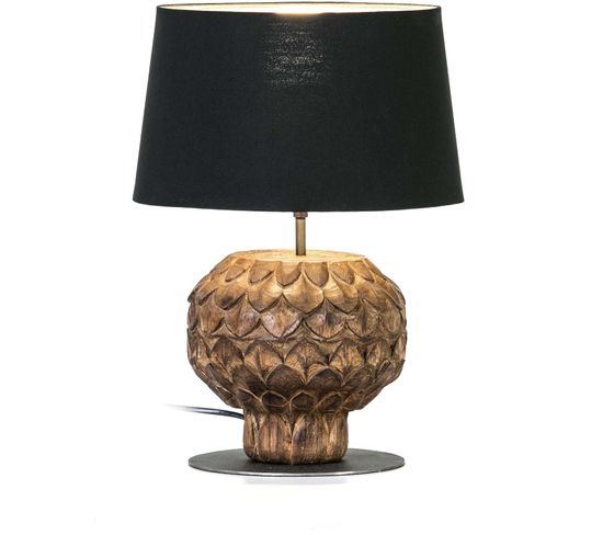 Lampe De Table Métal Or 20x20x43cm