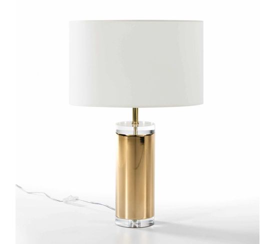 Lampe De Table Sans Abat-jour En Métal Doré Et Acrylique 12x44