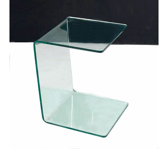 Table D’appoint En Verre Transparent 40x40x53