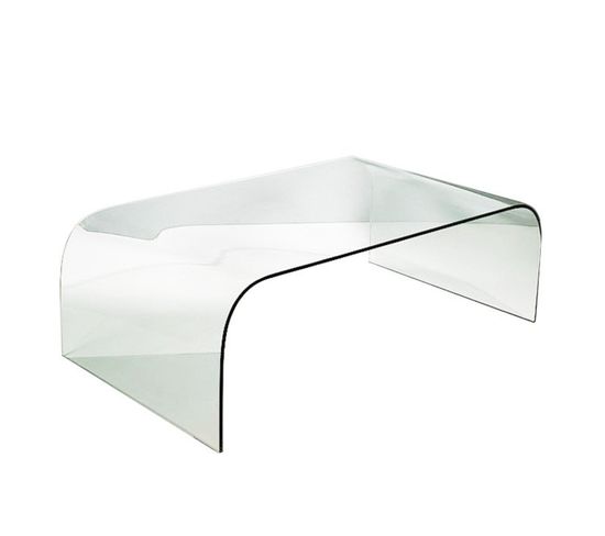 Table Basse Verre Transparent 130x75x42cm
