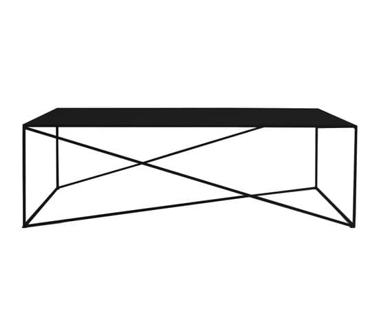 Table Basse Métal Noir 140x80x45cm