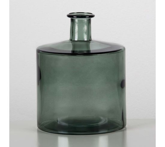 Vase Verre Vert 21x21x26
