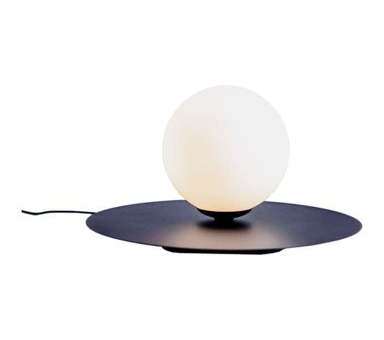 Lampe De Table Acier Stabilisé Noir 30x30x17cm
