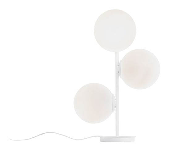 Lampe De Table Acier Stabilisé Blanc 22x42x52cm