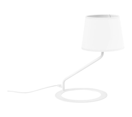 Lampe De Table Acier Stabilisé Blanc 35x35x40cm