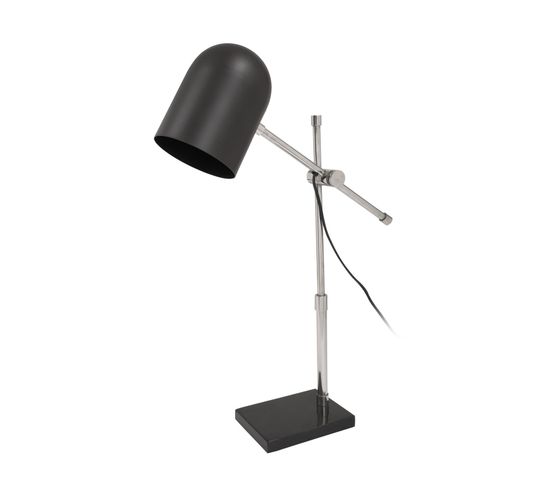 Lampe De Bureau Noir Argent 46x12x54cm