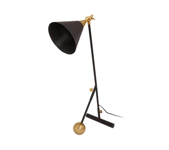 Lampe De Bureau Or Noir 50x16x76cm