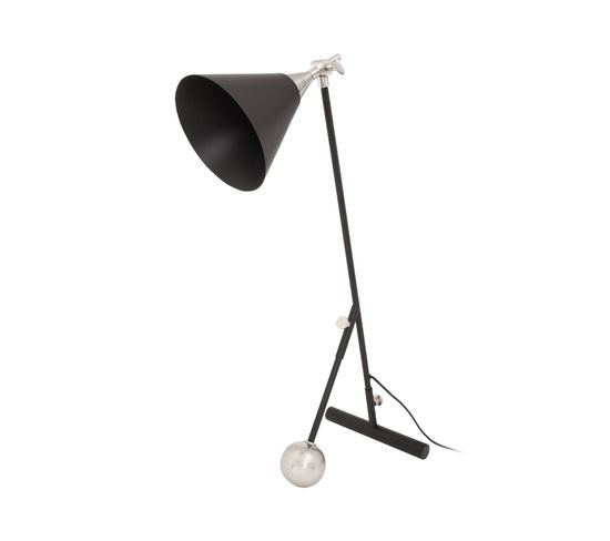 Lampe De Bureau Noir Argent 50x16x76cm