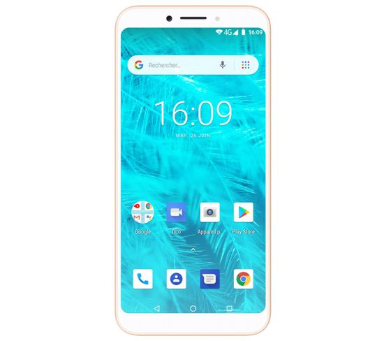 Smartphone  Sky Lite - Android 8.1 - 4g - Écran 5.45'' - Double Sim - 16go, 1go Ram - Or