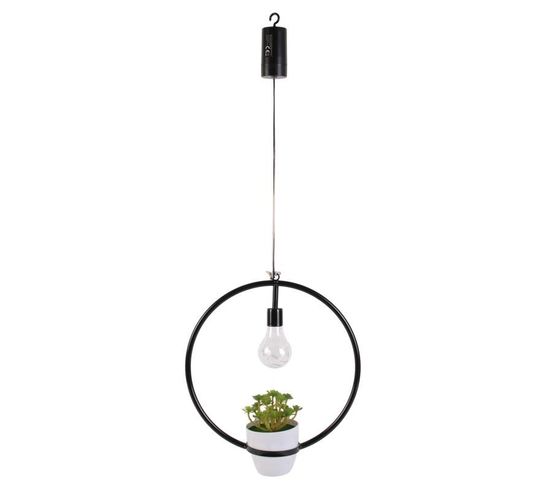 Lampe Suspension LED "plante Garden" 30cm Noir