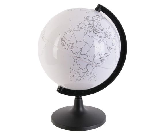 Globe Rotatif à Personnaliser "feutres" 22cm Blanc