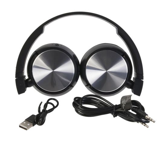 Casque Audio Bluetooth "pliable" 16cm Noir
