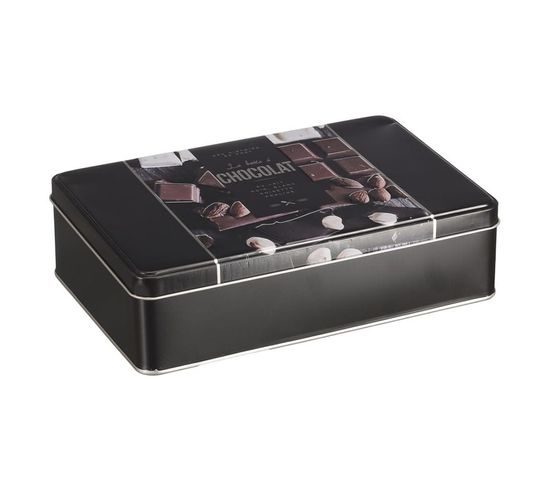 Boîte à Chocolat Embossée "chef" 20cm Noir