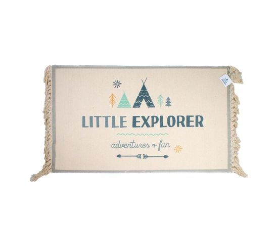 Tapis Déco Enfant "little Explorer" 50x80cm Naturel