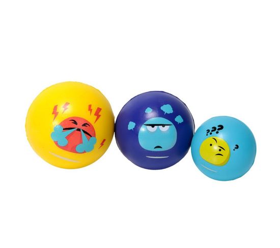 Lot De 3 Balles "anti-stress" 7cm Multicolore