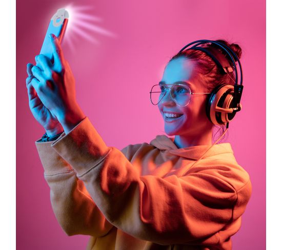 Lumière LED selfie smartphone  Blanc