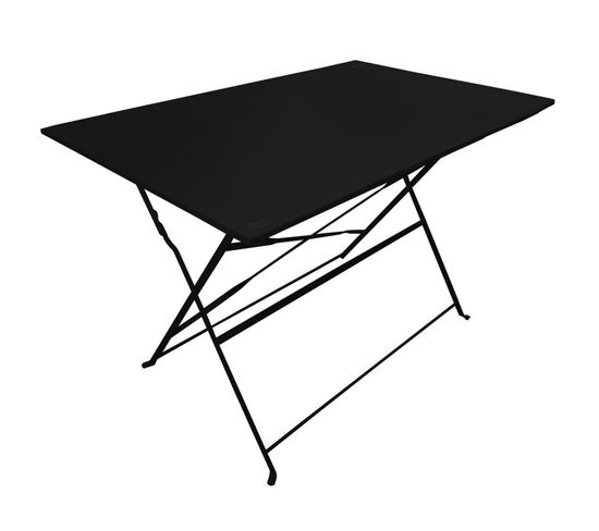 Table De Jardin Pliante "palerme" 110cm Noir