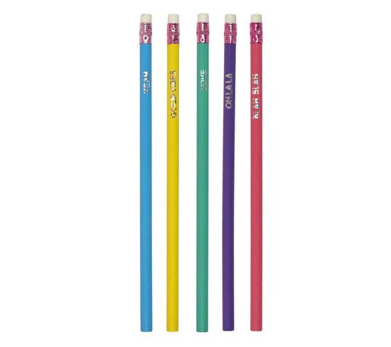 Lot De 5 Crayons à Papier "pop" 19cm Multicolore