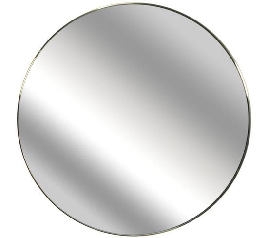 Miroir Extra Plat Rond - 55 Cm  - Doré - Cmp