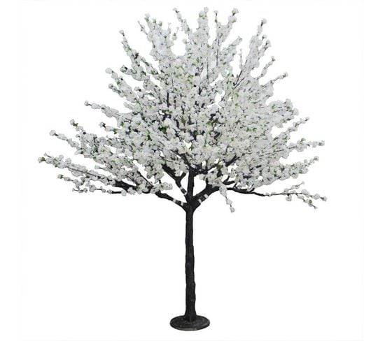 Plante Artificielle "arbre Fleuri" 290cm Blanc