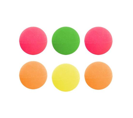Lot De 6 Balles Rebondissantes "fluo" 3cm Multicolore