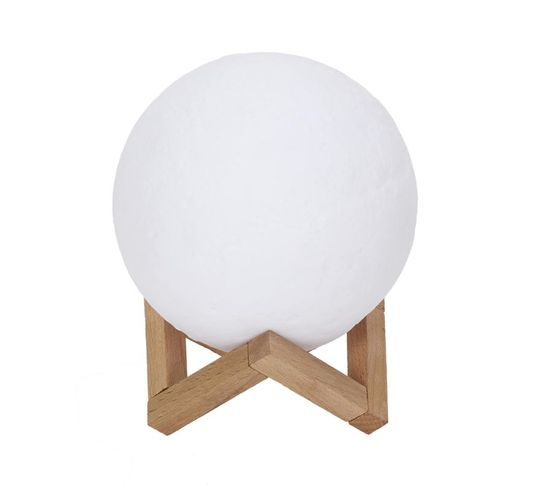 Lampe à Poser Tactile "lune" 15cm Blanc