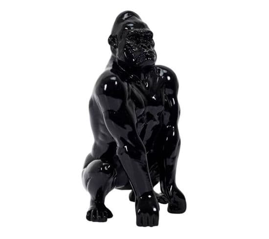 Statuette Déco Gorille "sculpture" 24cm Noir