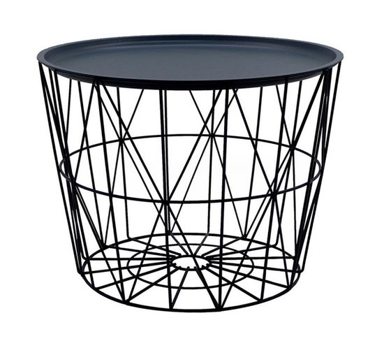 Table D'appoint Design "filaire" 52cm Gris