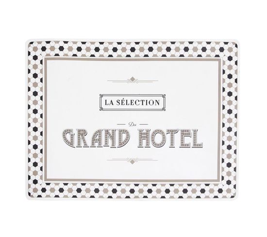 Set De Table Imprimé "grand Hôtel" 30x40cm Blanc