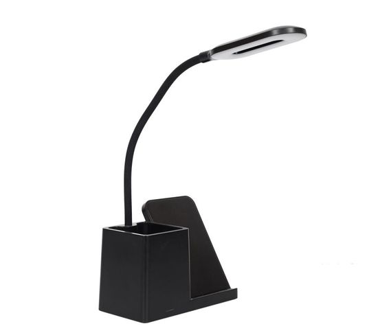 Lampe De Bureau Flexible "multifonction" 44cm Noir