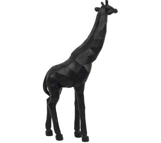 Girafe Origami En Polyrésine Noire 40 Cm
