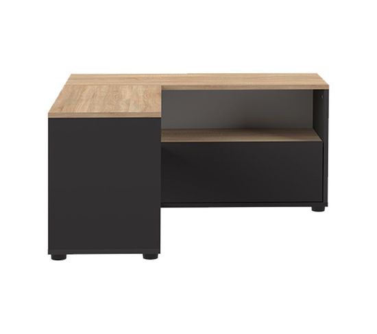 Angle 90 TV Stand Black And Natural Oak