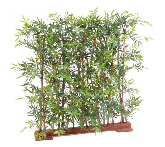 Plante Artificielle Haute Gamme Spécial Extérieur/ Haie Bambou Artificiel  Vert - 90 X 45 X 120 Cm